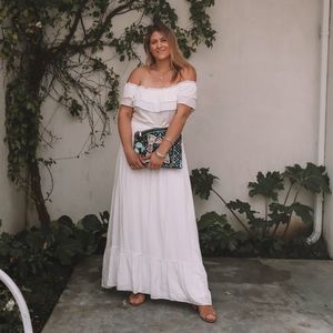 White maxi dress